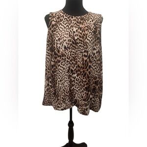 Chico's Brown Leopard Print Blouse